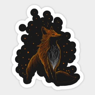 winter fox Sticker